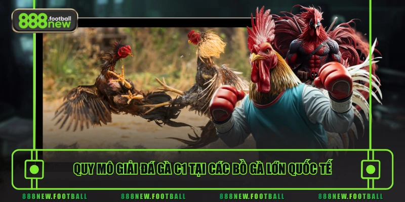 Đá Gà C1 - Đấu Trường Hội Tụ Chiến Kê Mạnh Nhất Năm 2026 1 Quy mô giải đá gà C1 tại các bồ gà lớn quốc tế